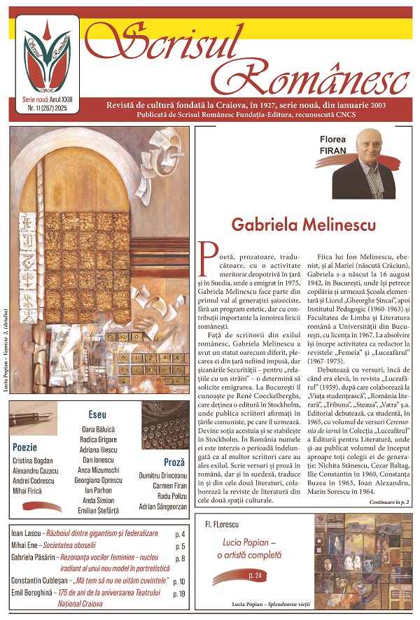 Revista Scrisul Romanesc Nr.11 din 2025
