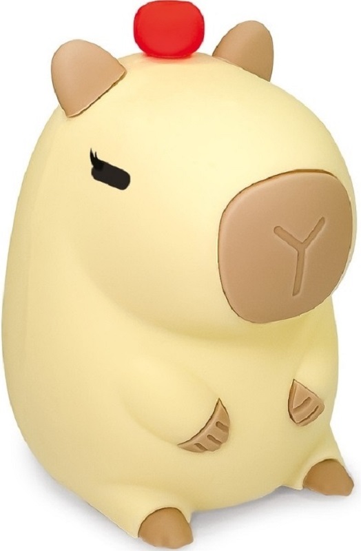 Lampa de noapte. Capybara cu buton rosu