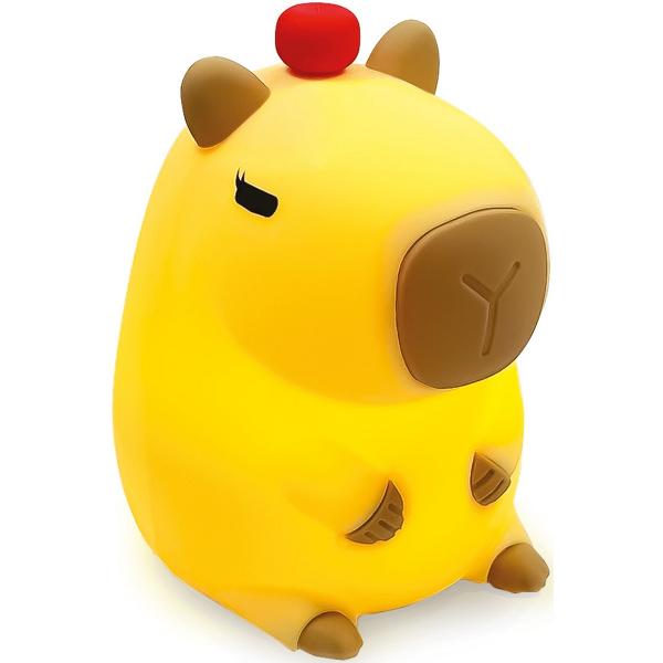 Lampa de noapte. Capybara cu buton rosu
