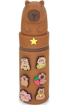 Poza produsului Penar silicon: Capybara. Maro inchis