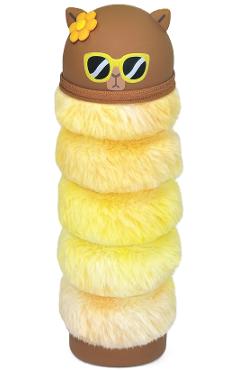 Poza produsului Penar telescopic din plus si silicon. BeCappy Capybara. Maro inchis