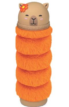 Poza produsului Penar telescopic din plus si silicon. BeCappy Capybara. Maro deschis