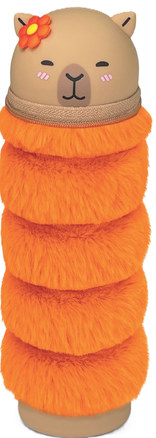 Penar telescopic din plus si silicon. BeCappy Capybara. Maro deschis