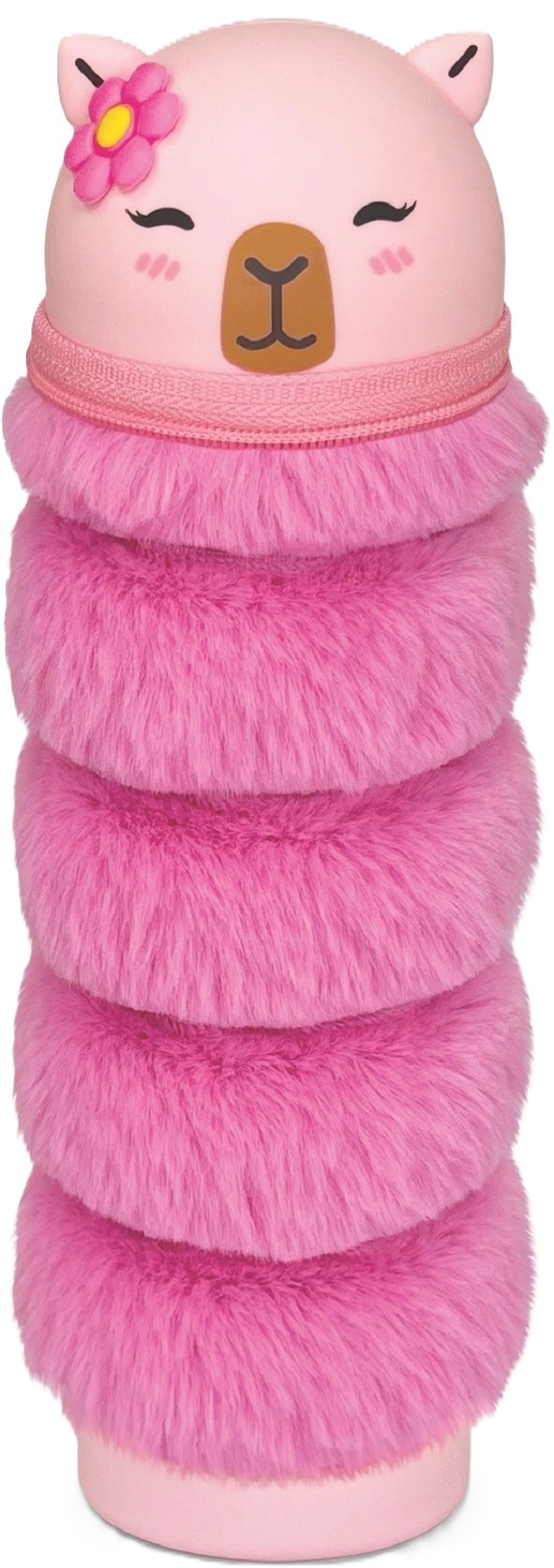 Penar telescopic din plus si silicon. BeCappy Capybara. Roz