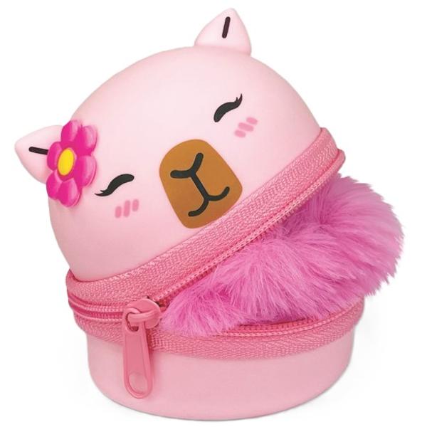 Penar telescopic din plus si silicon. BeCappy Capybara. Roz