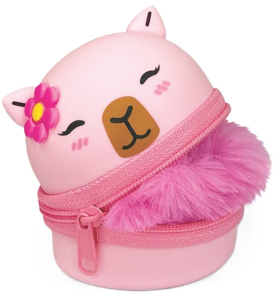 Penar telescopic din plus si silicon. BeCappy Capybara. Roz