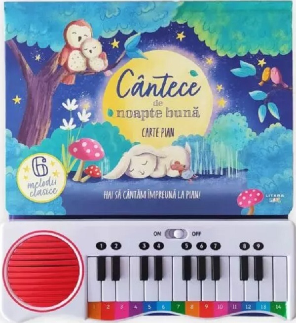 Coperta cărții 'Cântece de noapte bună. Carte pian'
