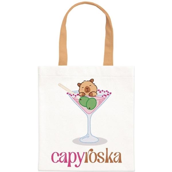 Sacosa textila canvas: Becappy. Capyroska