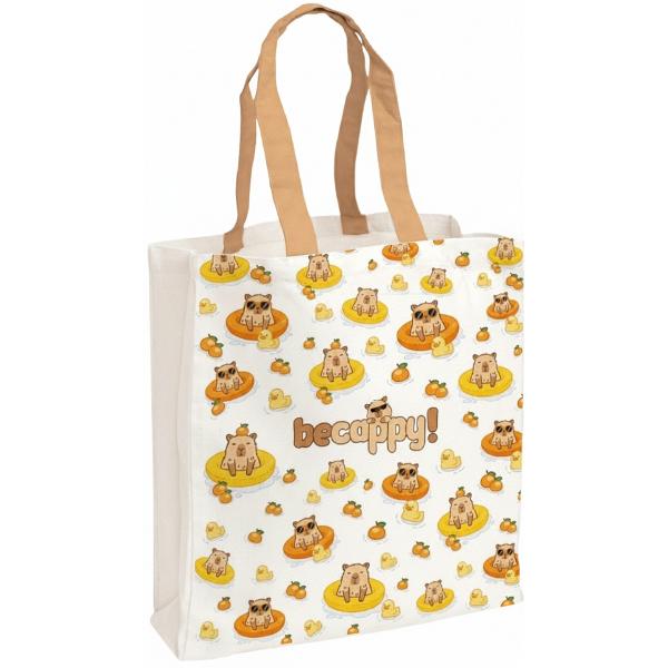 Sacosa textila canvas: BeCappy. Capybara