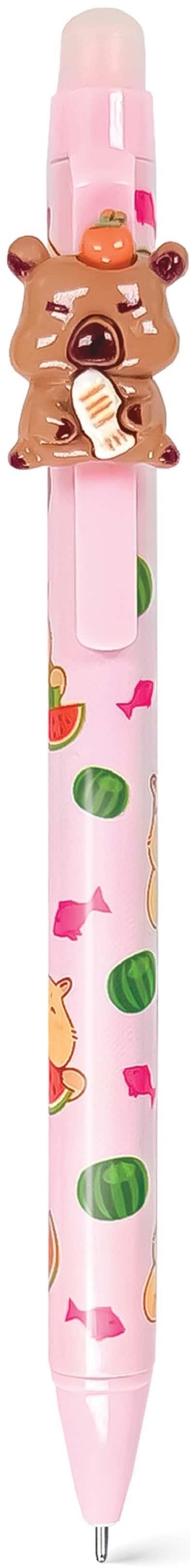 Imaginea produsului 'Pix cu ștergere: Capybara cu portocală pe cap'