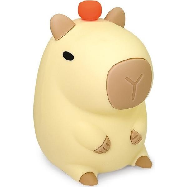 Lampa de noapte. Capybara cu buton portocaliu