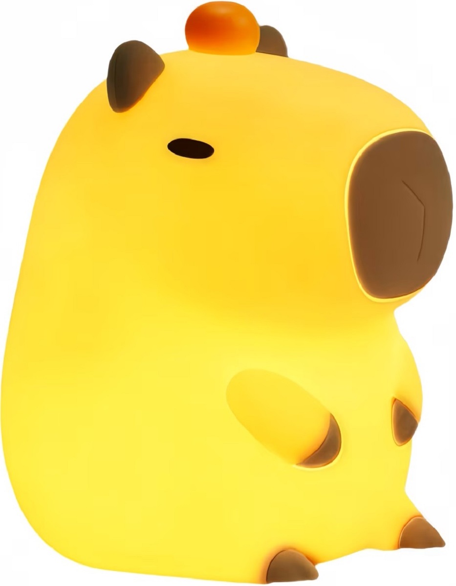 Imaginea produsului 'Lampă de noapte. Capybara cu buton portocaliu'