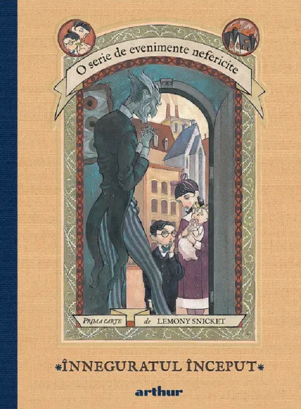 Coperta cărții 'O serie de evenimente nefericite Vol.1: Înneguratul început - Lemony Snicket'