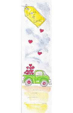 Poza produsului Semn de carte pictat manual: Loads of Love!