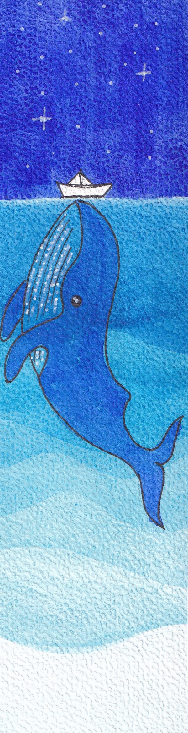 Semn de carte pictat manual: Barcuta