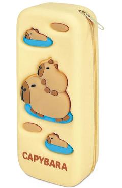 Poza produsului Penar cu model in relief. Capybara pe colac albastru