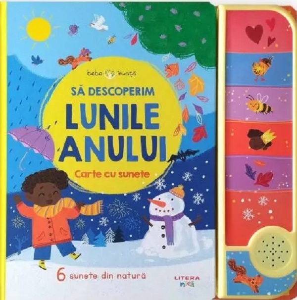 Coperta cărții 'Să descoperim lunile anului. Carte cu sunete'