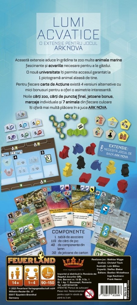 Extensie pentru jocul Ark Nova. Lumi acvatice