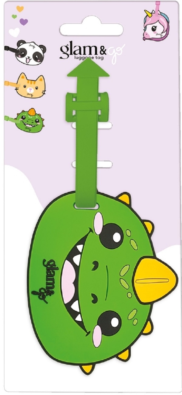 Eticheta pentru bagaj. Glam and Go: Dino