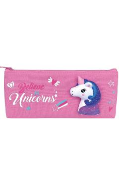 Poza produsului Penar roz Squishy. Cute animals: Unicorn