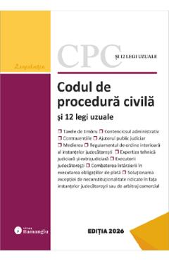 Poza produsului Codul de procedura civila si 12 legi uzuale Act. 8 Ianuarie 2026