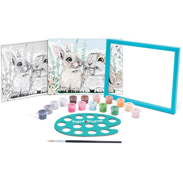 Picteaza si inrameaza: Iepurasii draguti