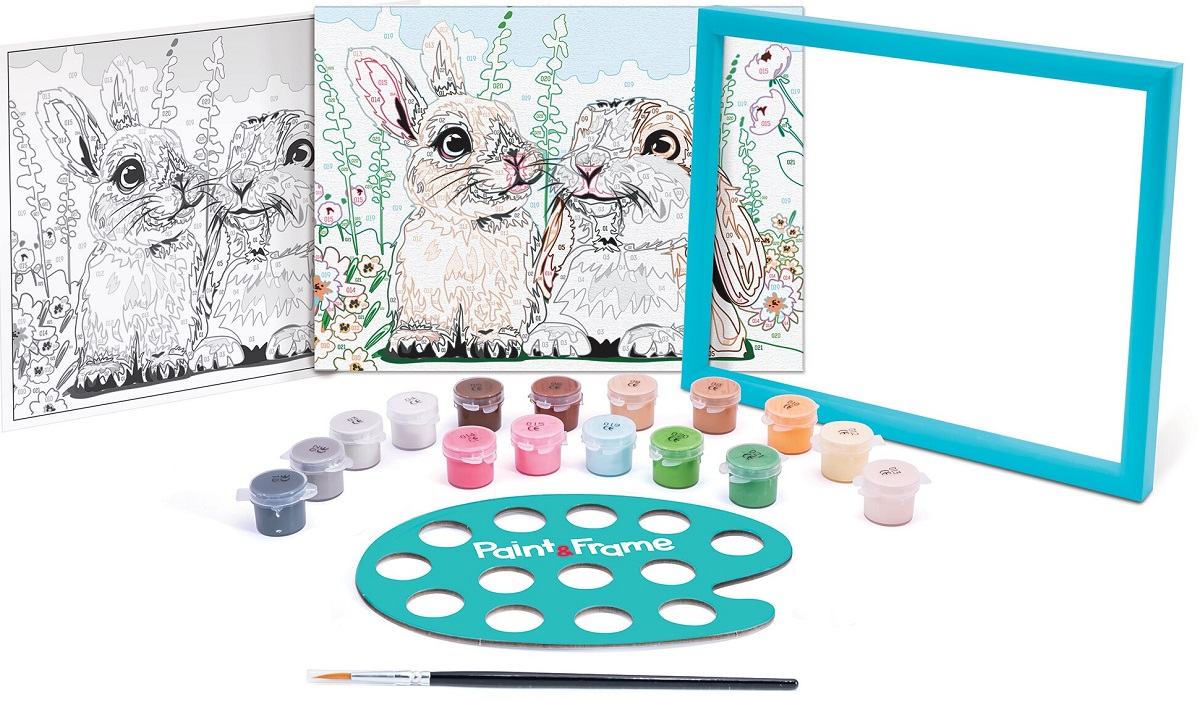 Picteaza si inrameaza: Iepurasii draguti