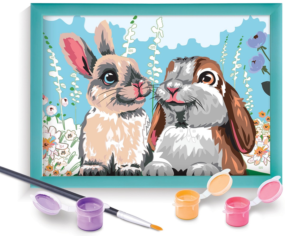 Picteaza si inrameaza: Iepurasii draguti