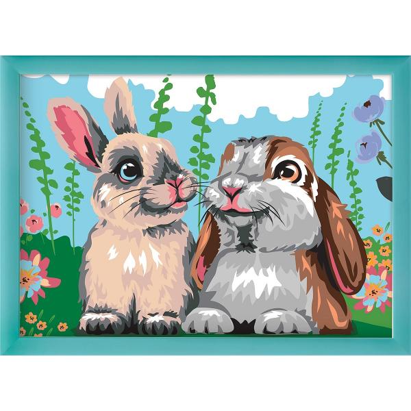 Picteaza si inrameaza: Iepurasii draguti