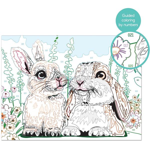 Picteaza si inrameaza: Iepurasii draguti