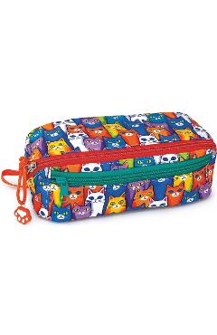 Poza produsului Penar cu 2 fermoare. Good things are blooming. Pisici