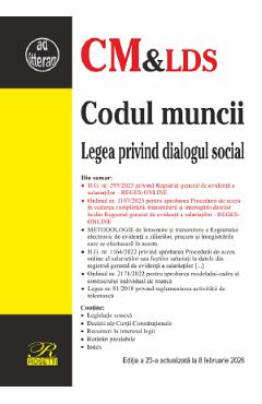 Poza produsului Codul muncii. Legea privind dialogul social Ed.23 Act.8 Februarie 2026
