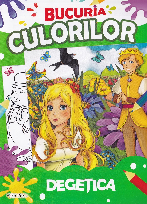 Coperta cărții 'Bucuria culorilor. Degețica'