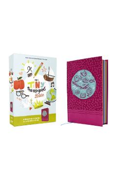 Coperta cărții 'Nirv, Tiny Theologians Bible, Leathersoft Over Board, Pink, Comfort Print: A Beginner's Guide to the Bible - For Kids -'