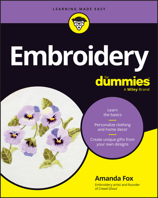 Coperta cărții 'Embroidery for Dummies - Amanda Fox'