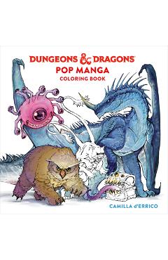 Coperta cărții 'Dungeons & Dragons: A Pop Manga Coloring Book - Camilla D'errico'