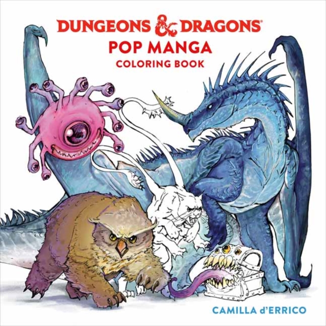 Coperta cărții 'Dungeons & Dragons: A Pop Manga Coloring Book - Camilla D'errico'