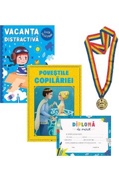 Poza produsului Pachet: Vacanta distractiva. Povestile copilariei + Diploma + Medalie - Clasa pregatitoare - Aurelia Seulean, Marioara Minculescu, Elena Oltean