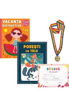 Poza produsului Pachet: Vacanta distractiva. Povesti cu talc + Diploma + Medalie - Clasa 2 - Aurelia Seulean, Marioara Minculescu, Elena Oltean