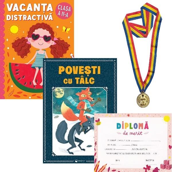 Pachet: Vacanta distractiva. Povesti cu talc + Diploma + Medalie - Clasa 2 - Aurelia Seulean, Marioara Minculescu, Elena Oltean