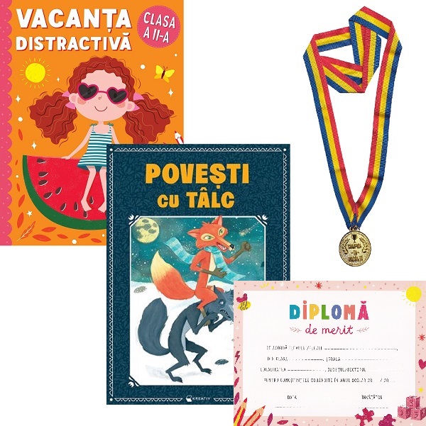 Pachet: Vacanta distractiva. Povesti cu talc + Diploma + Medalie - Clasa 2 - Aurelia Seulean, Marioara Minculescu, Elena Oltean
