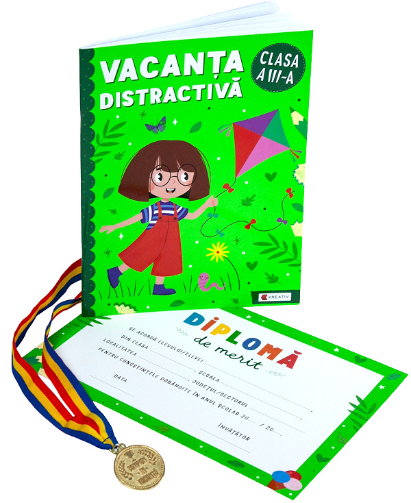 Pachet: Vacanta distractiva + Diploma + Medalie - Clasa 3 - Corina Istrate, Dora Macean, Manuela Koszorus