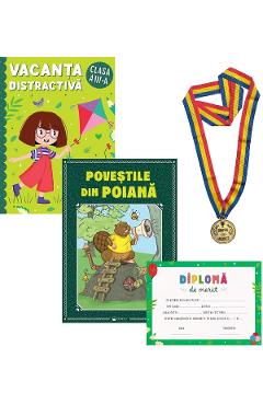 Poza produsului Pachet: Vacanta distractiva. Povestile din poiana + Diploma + Medalie - Clasa 3 - Corina Istrate, Dora Macean, Manuela Koszorus