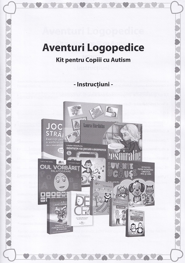 Coperta cărții 'Aventuri logopedice: Kit pentru copiii cu autism - Laura Hărdălău'