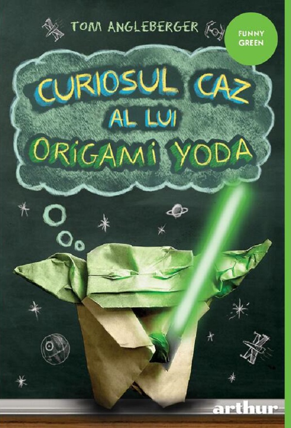Coperta cărții 'Curiosul caz al lui Origami Yoda - Tom Angleberger'