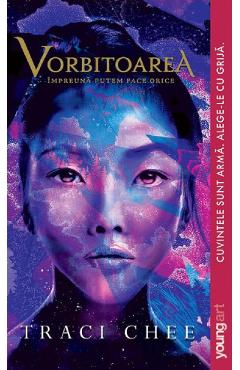 Coperta cărții 'Vorbitoarea. Seria Marea de Aur și Cerneală Cartea 2 - Traci Chee'