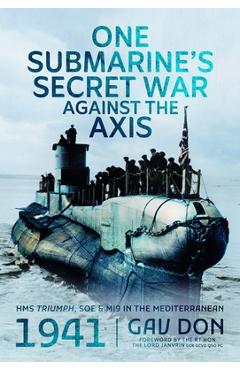 Coperta cărții 'One Submarine's Secret War Against the Axis: HMS Triumph, SOE and Mi9 in the Mediterranean, 1941 - Gav Don'