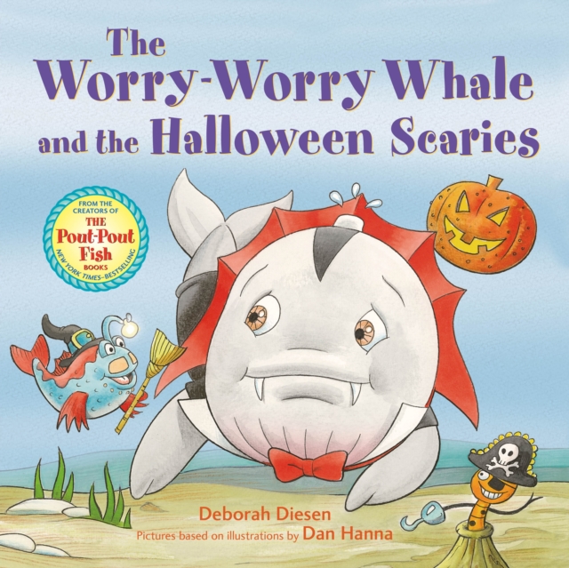 Coperta cărții 'The Worry-Worry Whale and the Halloween Scaries - Deborah Diesen'