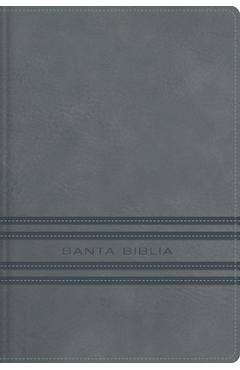 Poza produsului Nbla, Santa Biblia, Edición Versificada, Tamaño Bolsillo, Leathersoft, Gris, Palabras de Jesús En Rojo, Comfort Print - 
