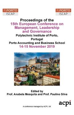 Coperta cărții 'ECMLG19 - Proceedings of the 15th European Conference on Management, Leadership and Governance - Anabela Mesquita'